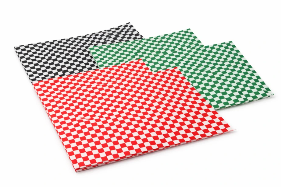 De Luxe Checkered Wax Paper Liners, Various Colours, 2000/Box